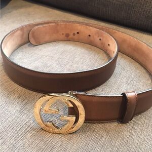 Gucci Brown Leather Belt size 85 /34